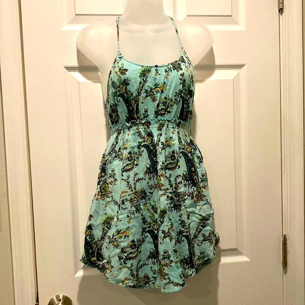 O’Neill green paisley minidress, XS
